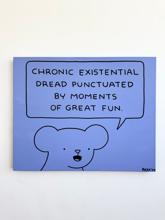 "Dread and Fun" Painting in Purple
