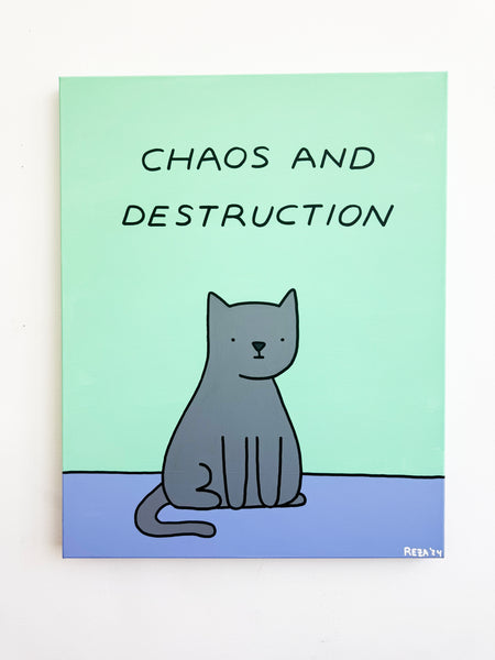 "Chaos and Destruction" Painting