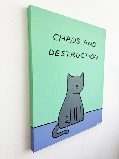 "Chaos and Destruction" Painting