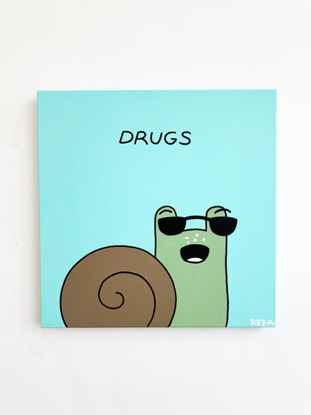 "Snail and Drugs" Painting